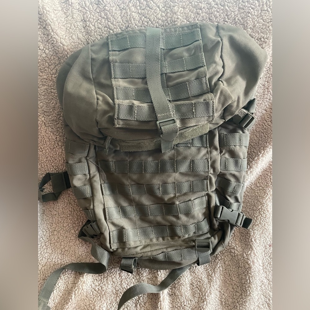 Rugged Olive Green Outdoor Backpack